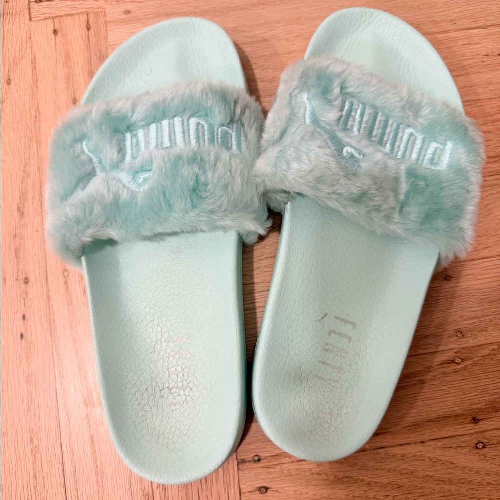 Puma x Fenty Women's Fuzzy Mint Slides